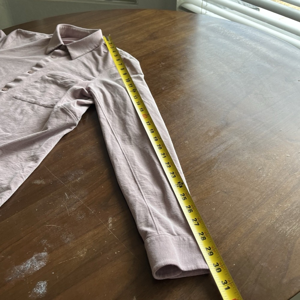 Lululemon Commission Button Down Long Sleeve Shirt Light Pink - L - Picture 8 of 11